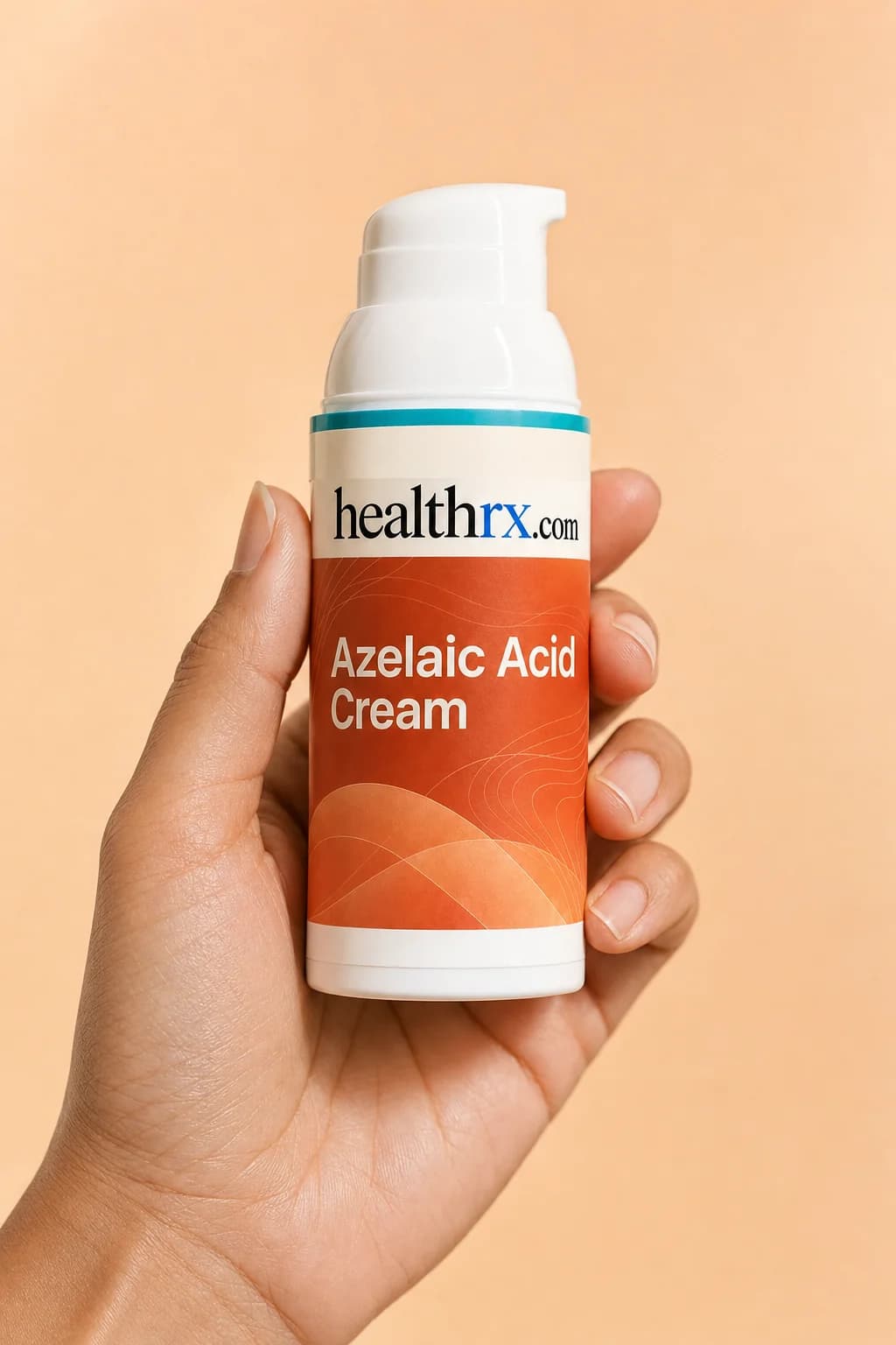 Azelaic Acid Cream held in one hand, showing its size