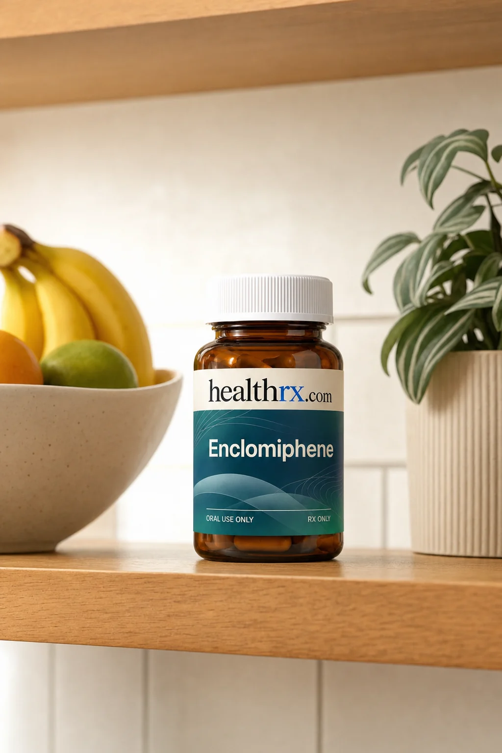 Enclomiphene on a kitchen shelf