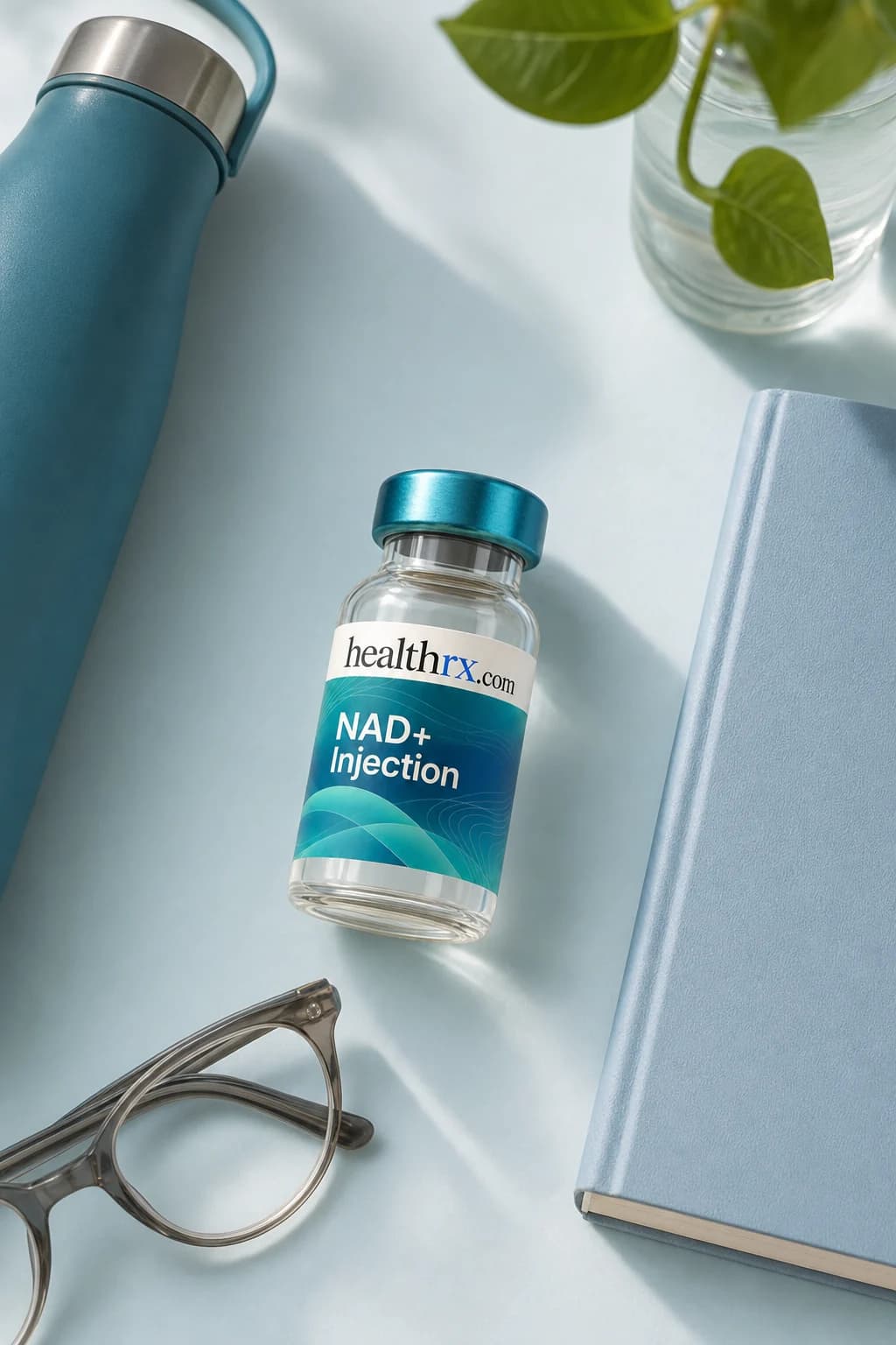 NAD+ Injection laid flat among everyday things
