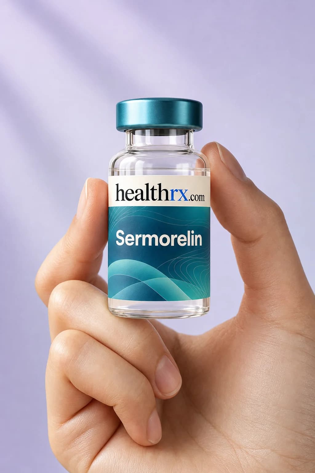 Sermorelin held in one hand, showing its size