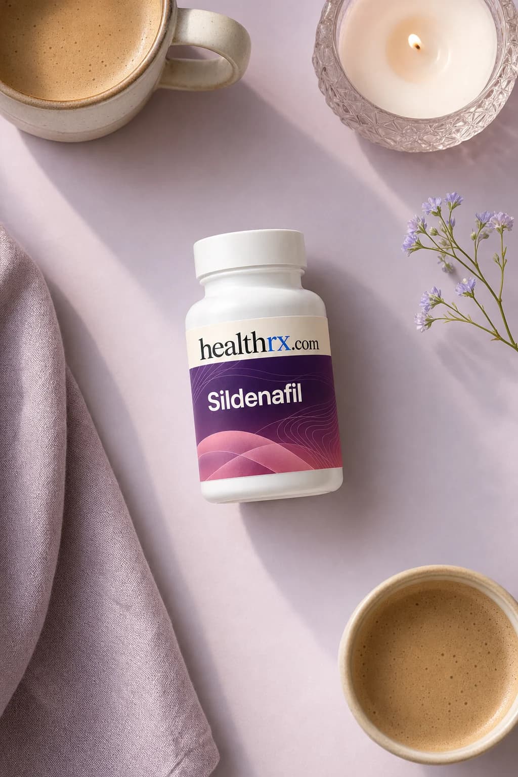 Sildenafil laid flat among everyday things