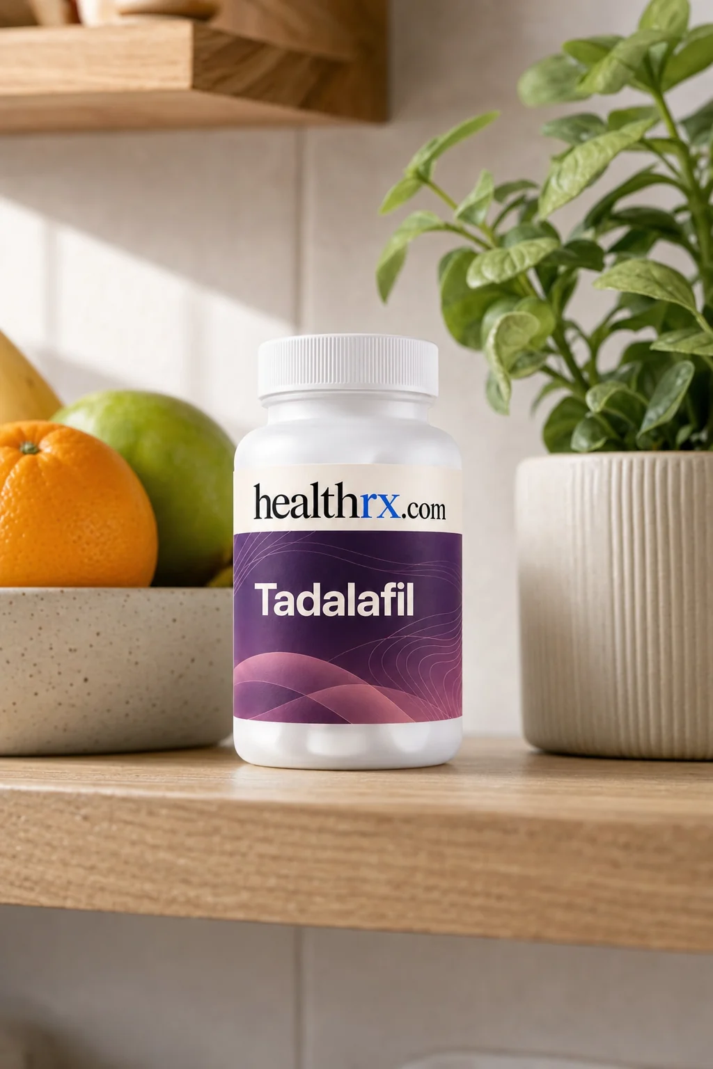 Tadalafil on a kitchen shelf