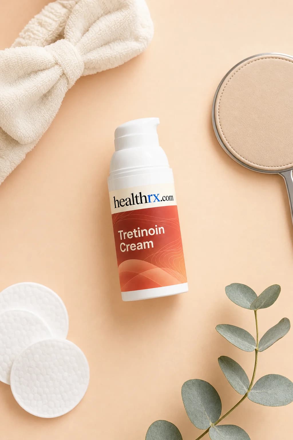 Tretinoin Cream laid flat among everyday things