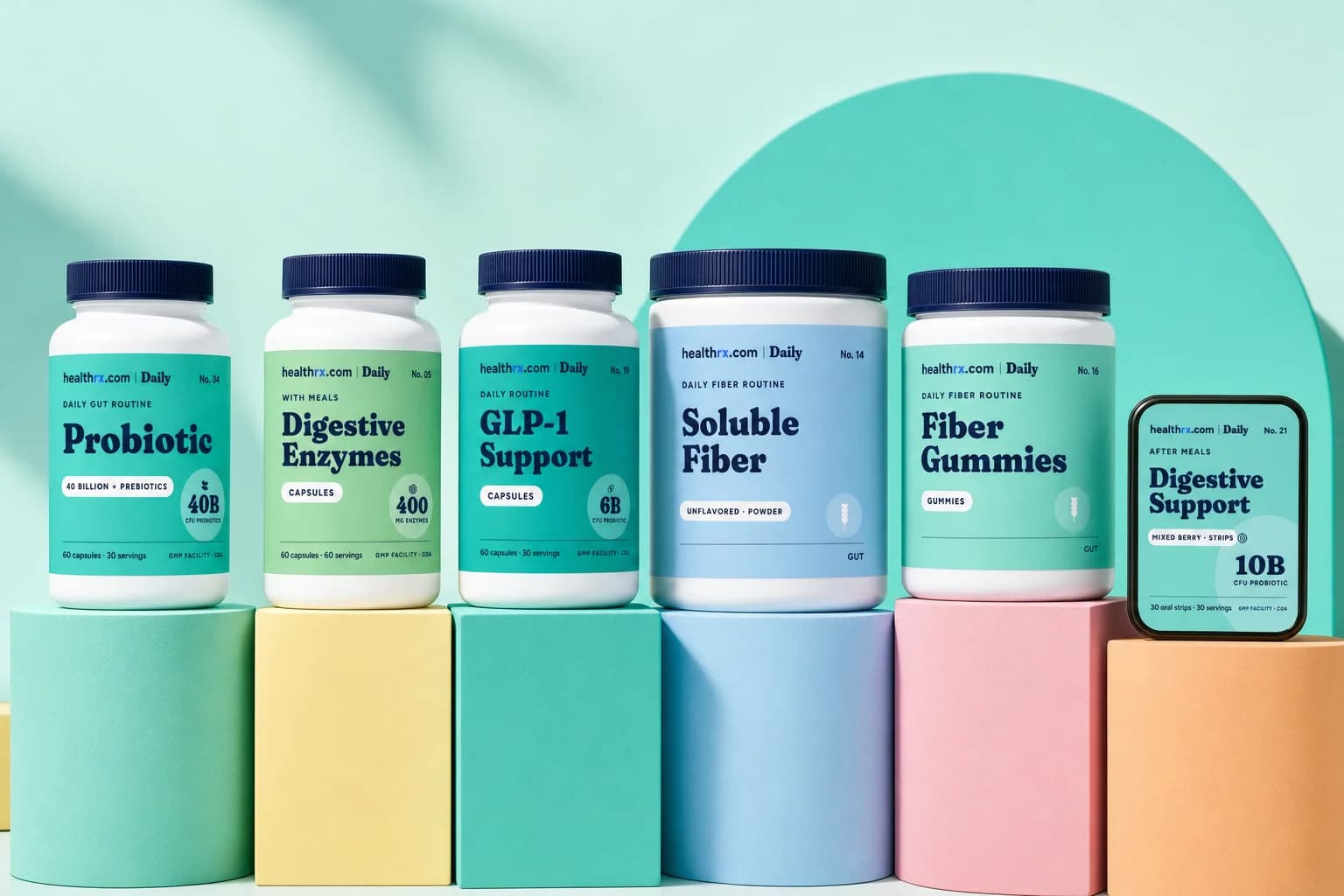 Digestive Support Strips with the rest of the Gut and GLP Support collection