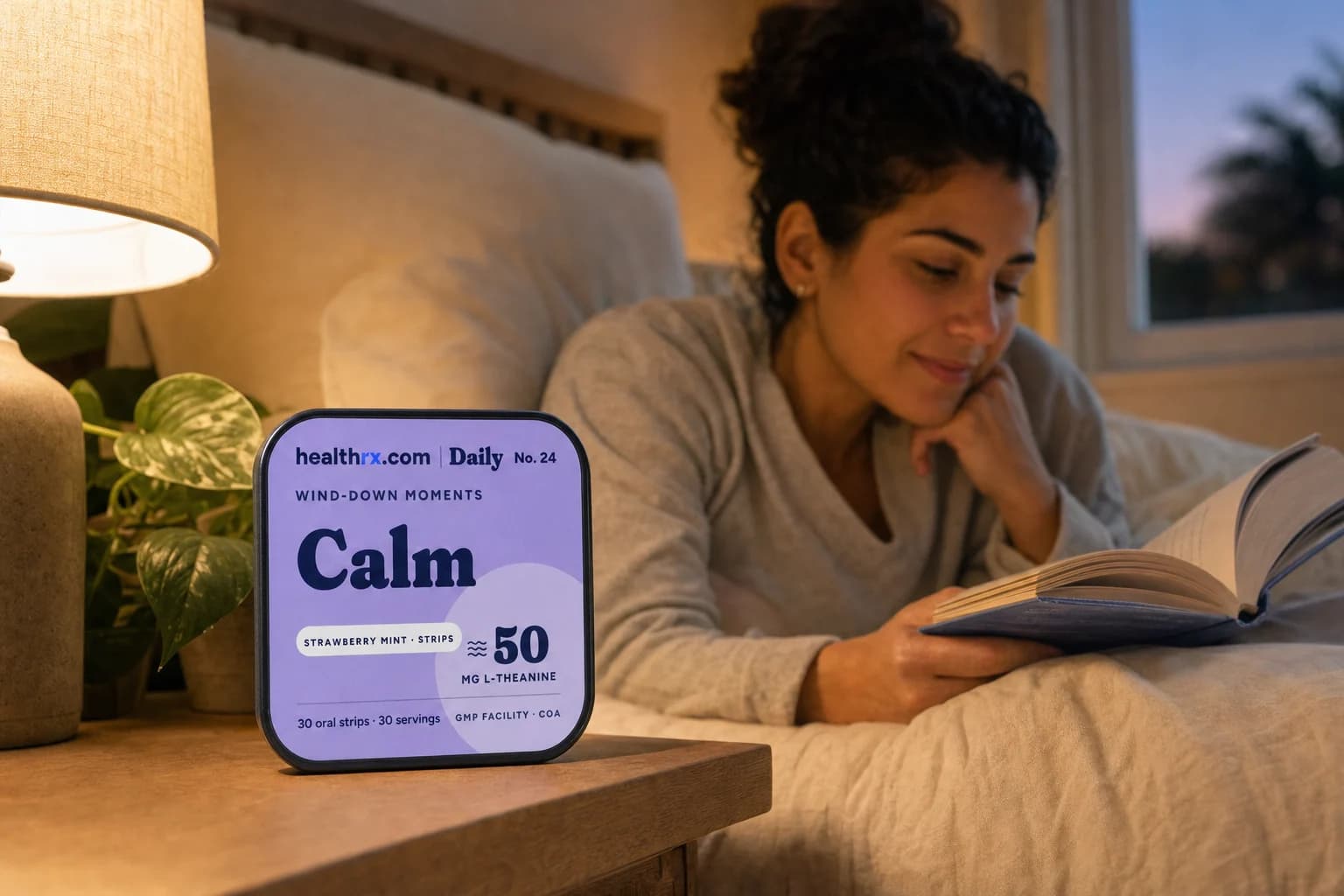 Calm Strips in an everyday wind-down moments setting