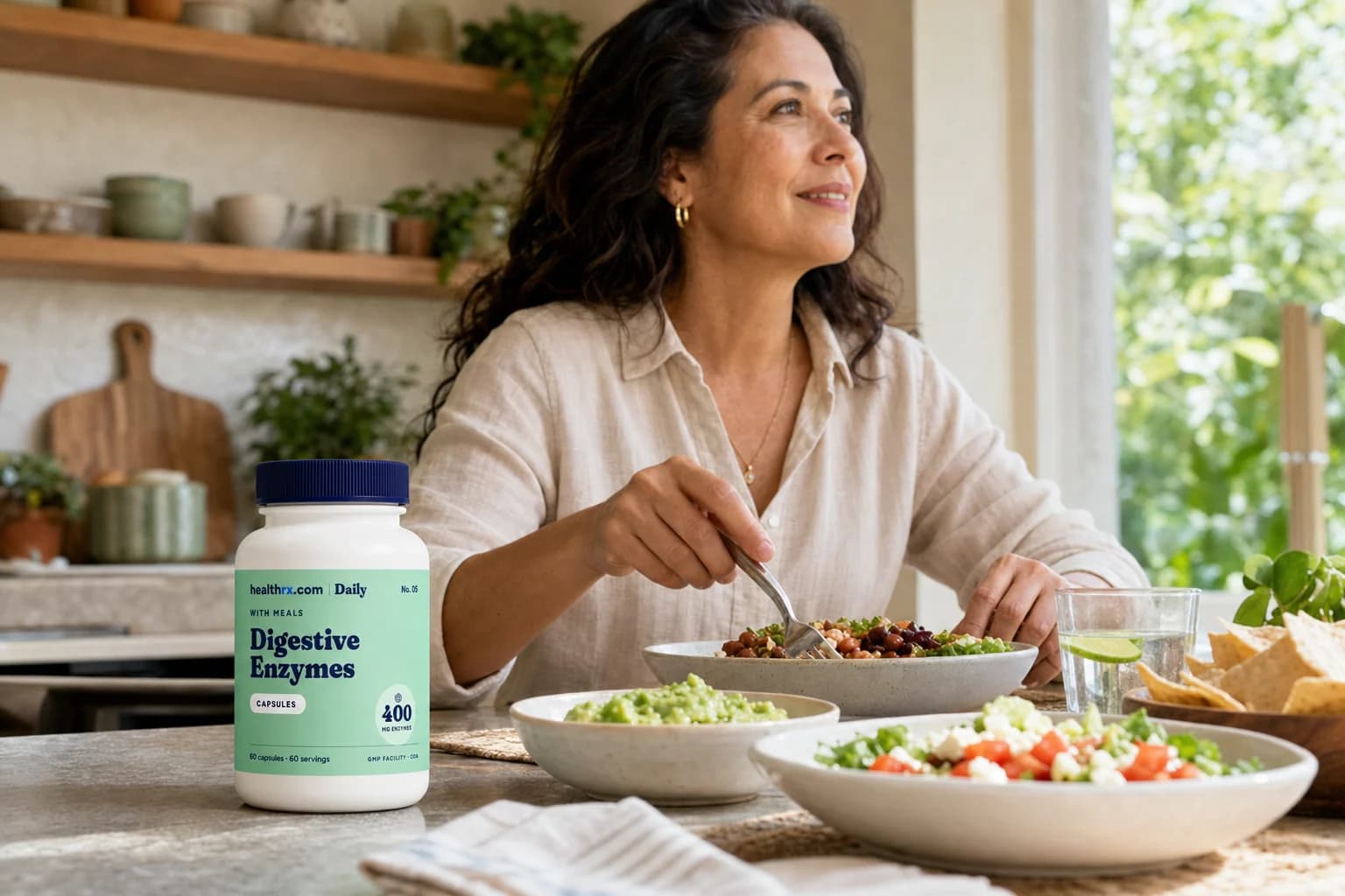 Digestive Enzymes in an everyday with meals setting
