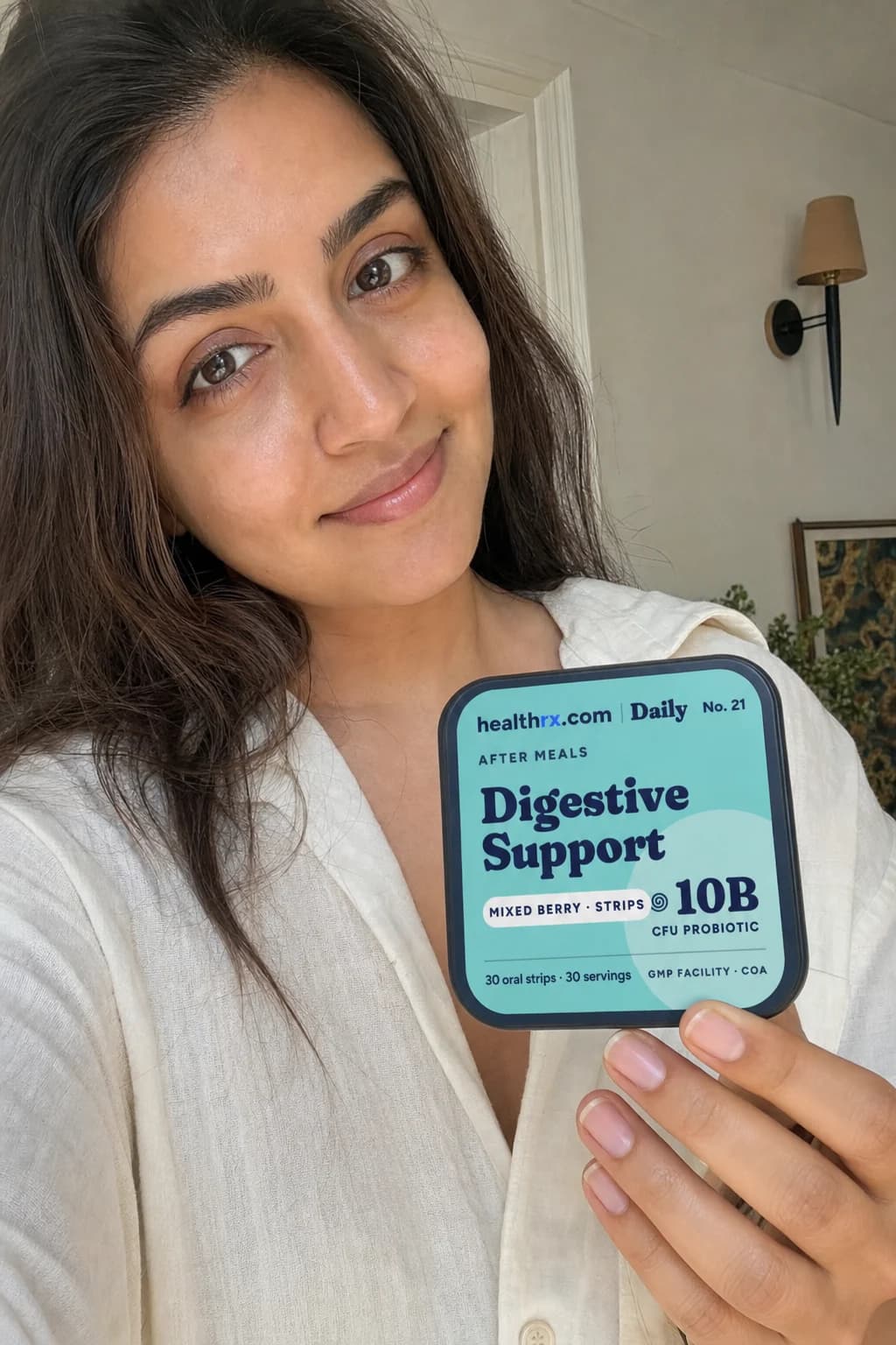 A phone photo of Digestive Support Strips