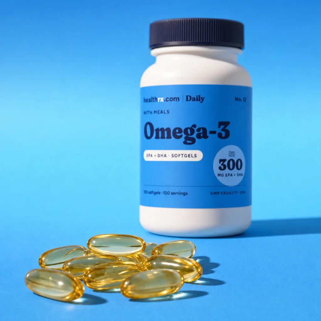 Close-up of Omega-3 EPA + DHA