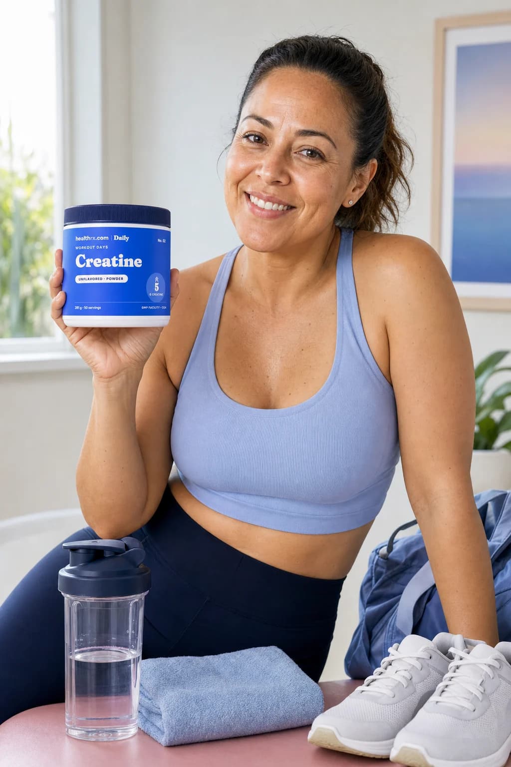 An adult holding Daily Creatine