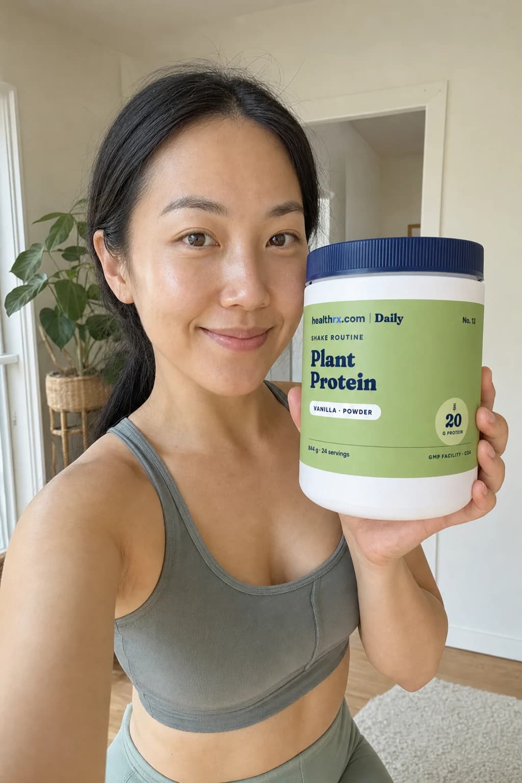 A phone photo of Vanilla Plant Protein