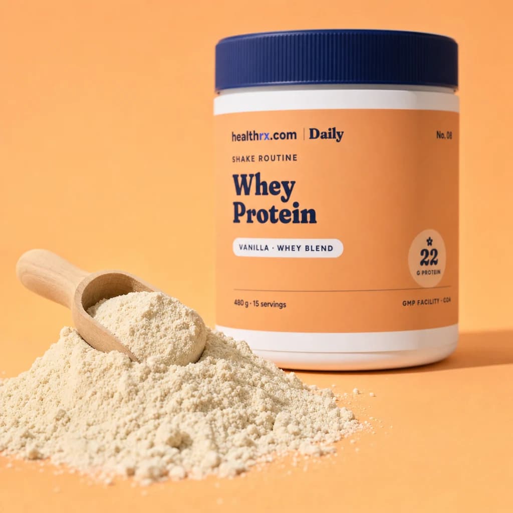 Close-up of Vanilla Whey Protein