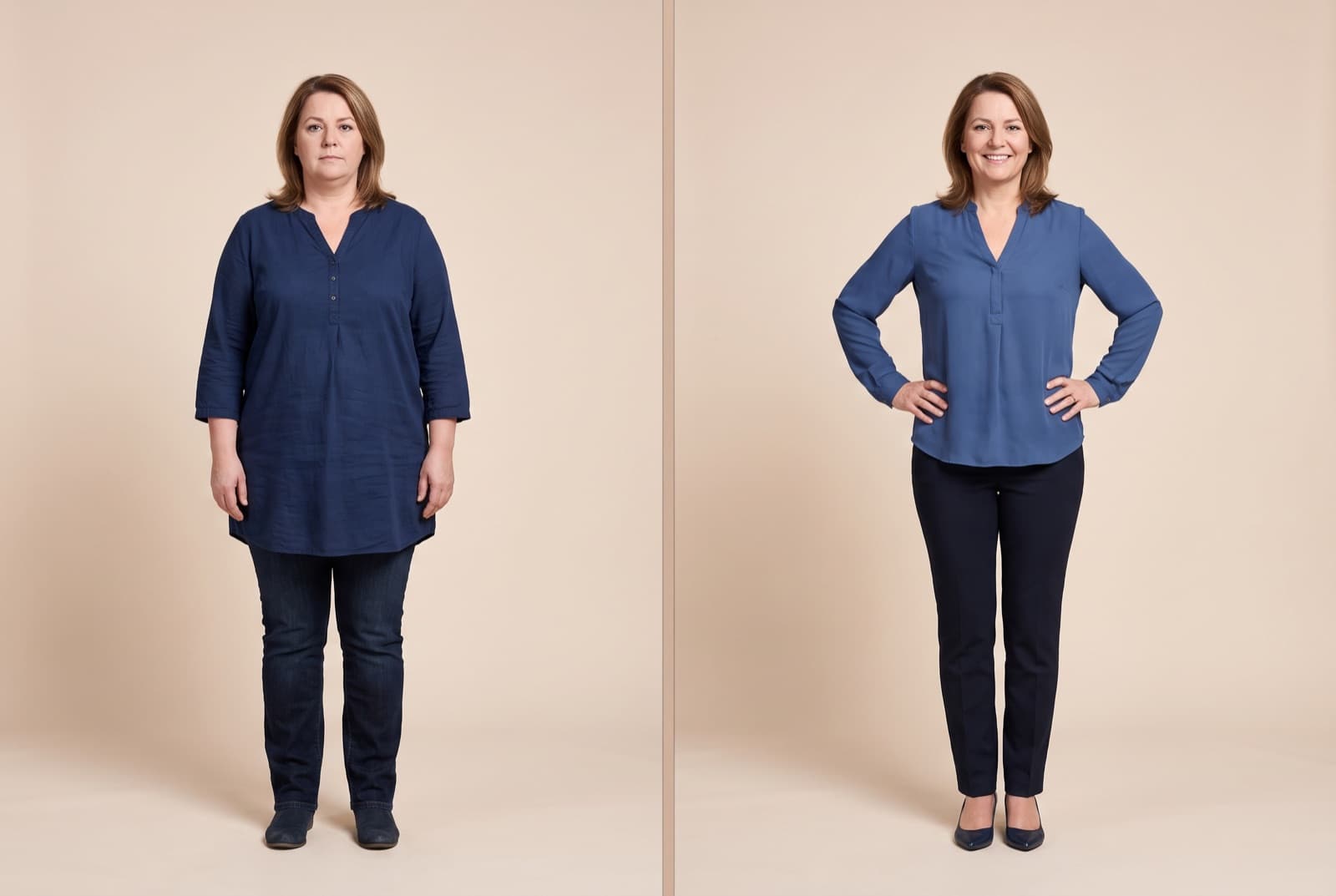 Representative GLP-1 weight-loss transformation