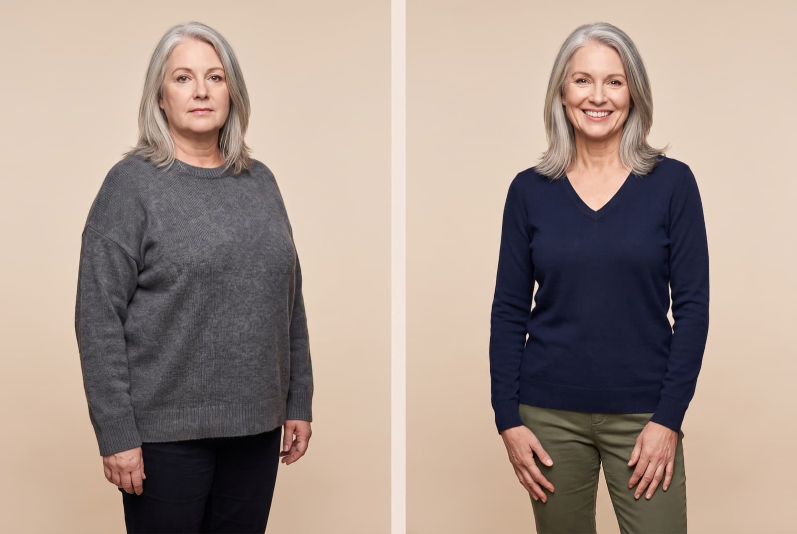 Representative GLP-1 weight-loss transformation