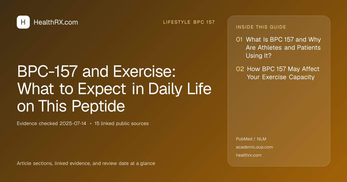 Evidence overview for BPC-157 and Exercise: What to Expect in Daily Life on This Peptide