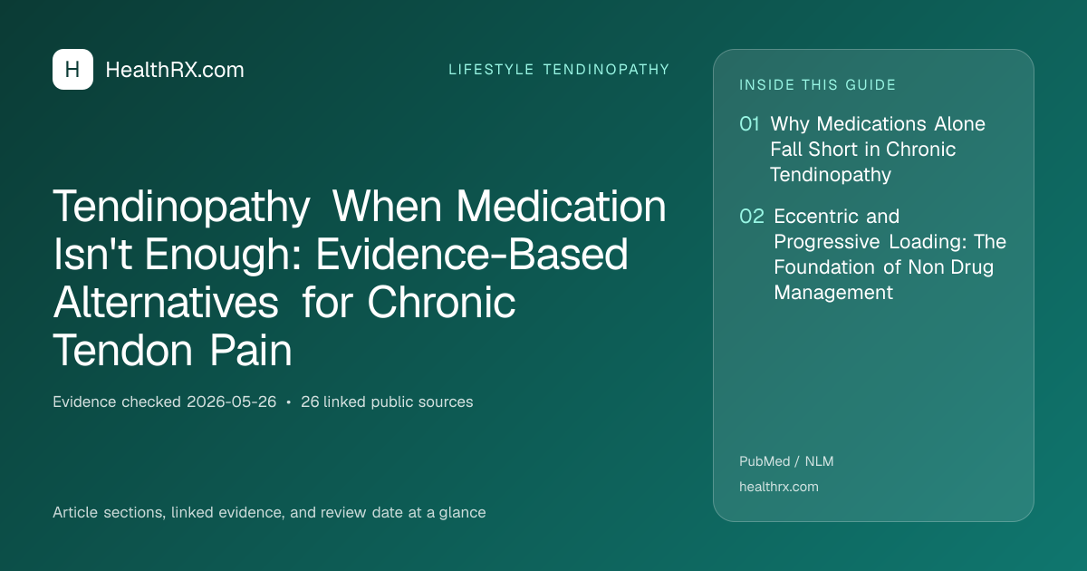 Evidence overview for Tendinopathy When Medication Isn't Enough: Evidence-Based Alternatives for Chronic Tendon Pain