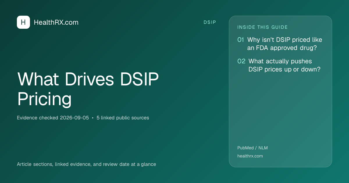 Evidence overview for What Drives DSIP Pricing