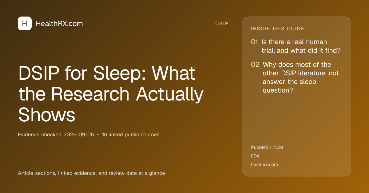 Evidence overview for DSIP for Sleep: What the Research Actually Shows