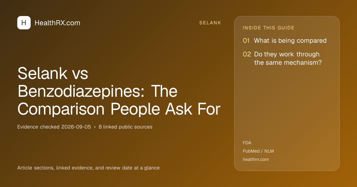 Evidence overview for Selank vs Benzodiazepines: The Comparison People Ask For