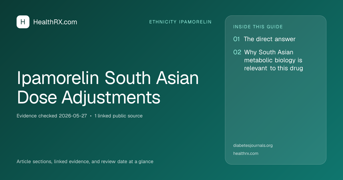 Evidence overview for Ipamorelin South Asian Dose Adjustments