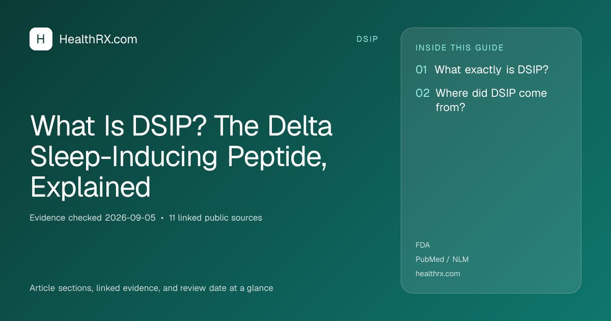 Evidence overview for What Is DSIP? The Delta Sleep-Inducing Peptide, Explained