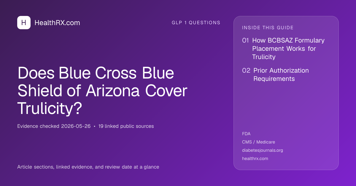 Evidence overview for Does Blue Cross Blue Shield of Arizona Cover Trulicity?
