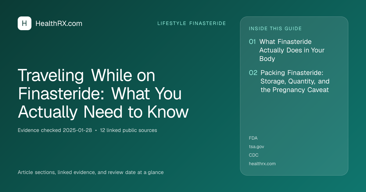Evidence overview for lifestyle finasteride: Traveling While on Finasteride: What You Actually Need to Know