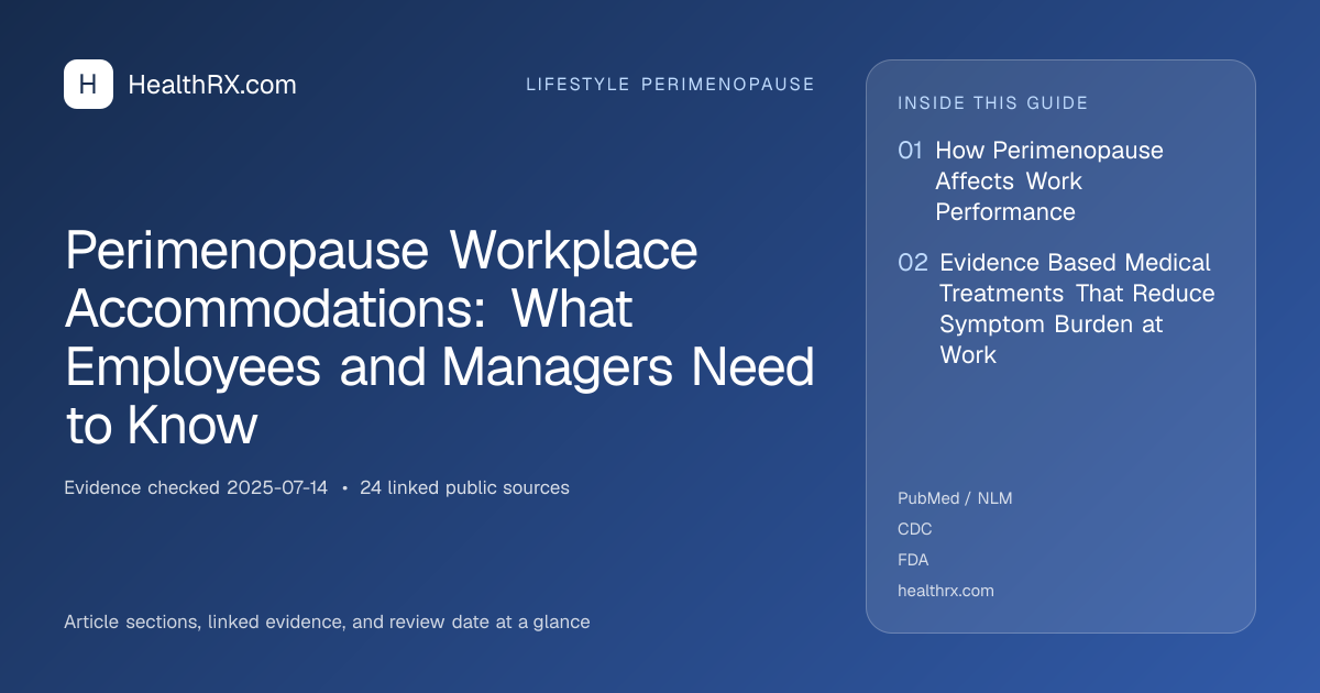 Evidence overview for Perimenopause Workplace Accommodations: What Employees and Managers Need to Know