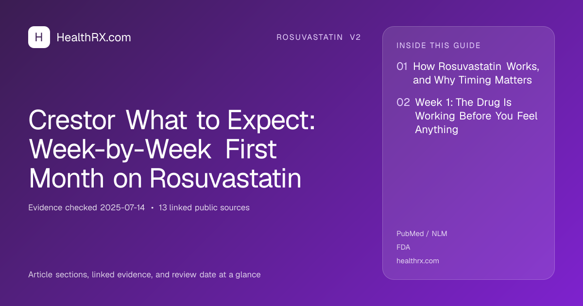 Evidence overview for Crestor What to Expect: Week-by-Week First Month on Rosuvastatin