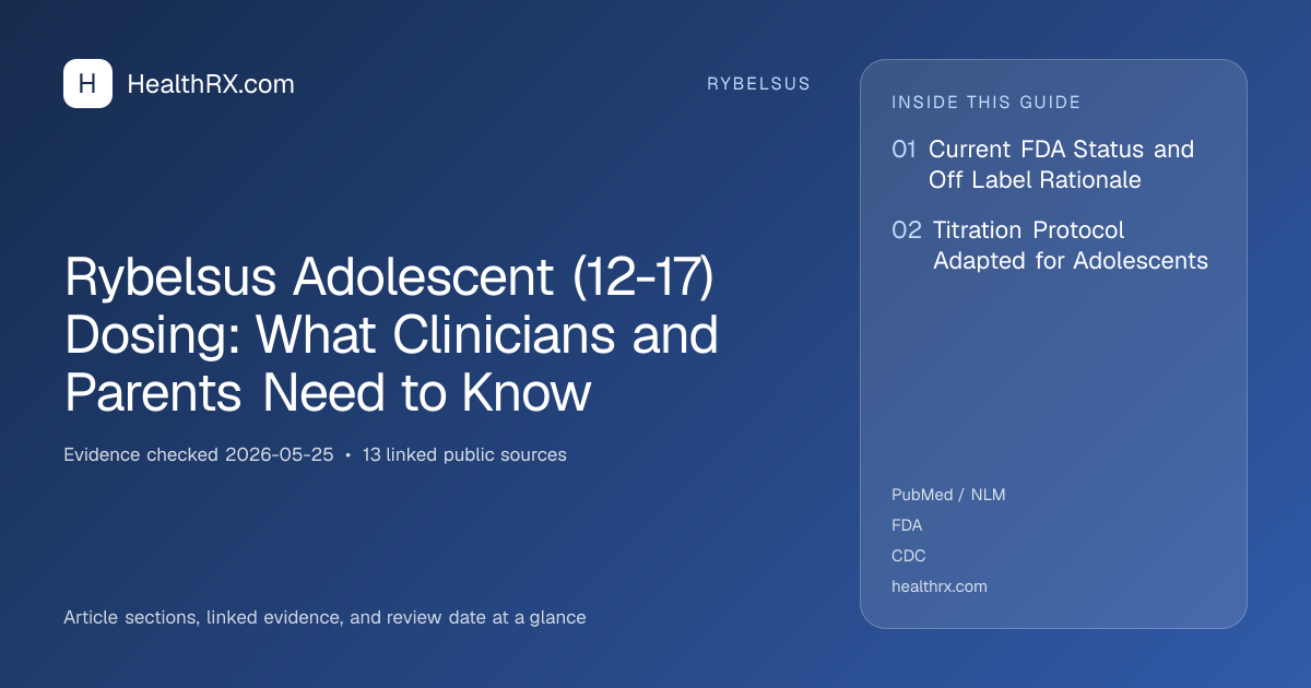 Evidence overview for Rybelsus Adolescent (12-17) Dosing: What Clinicians and Parents Need to Know