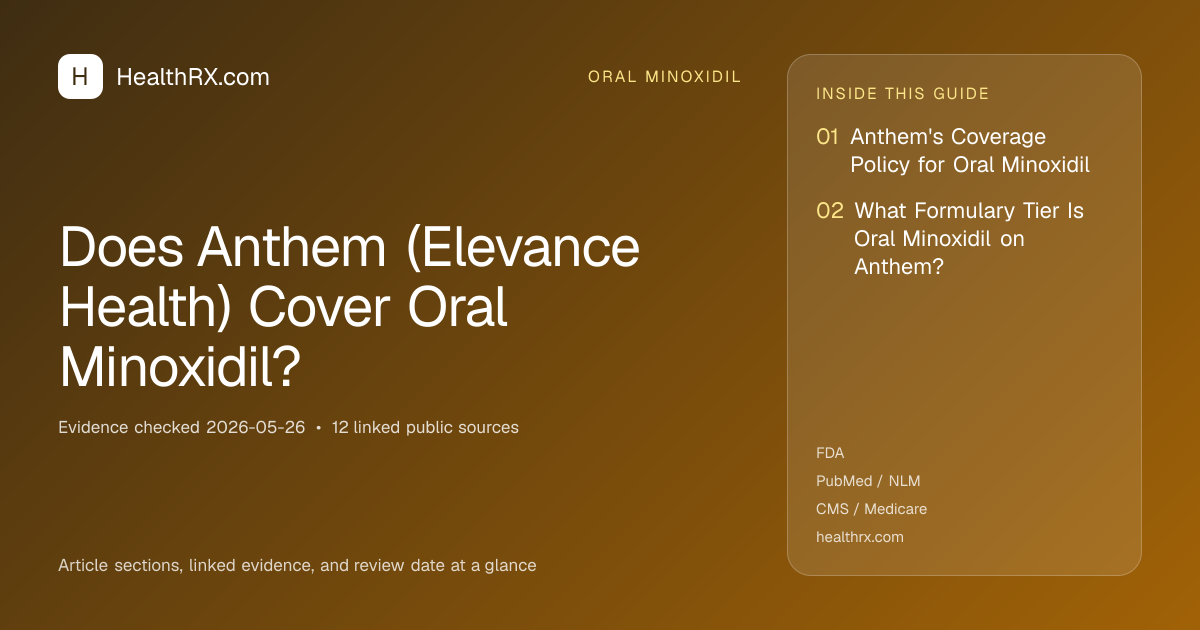 Evidence overview for Does Anthem (Elevance Health) Cover Oral Minoxidil?