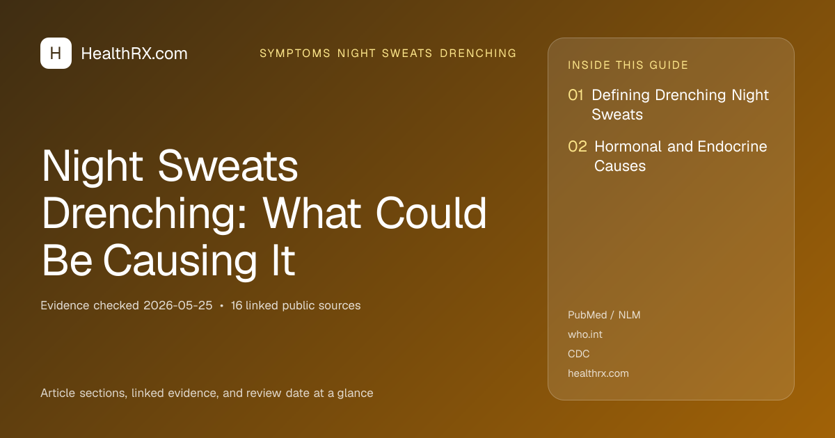 Evidence overview for Night Sweats Drenching: What Could Be Causing It