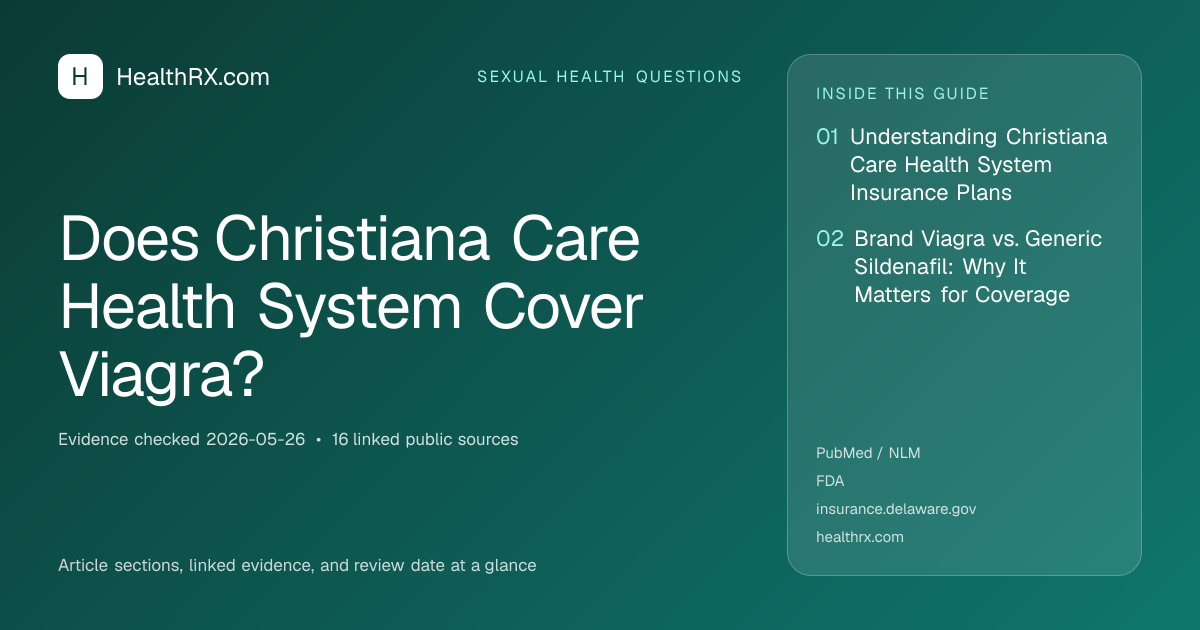 Evidence overview for Does Christiana Care Health System Cover Viagra?