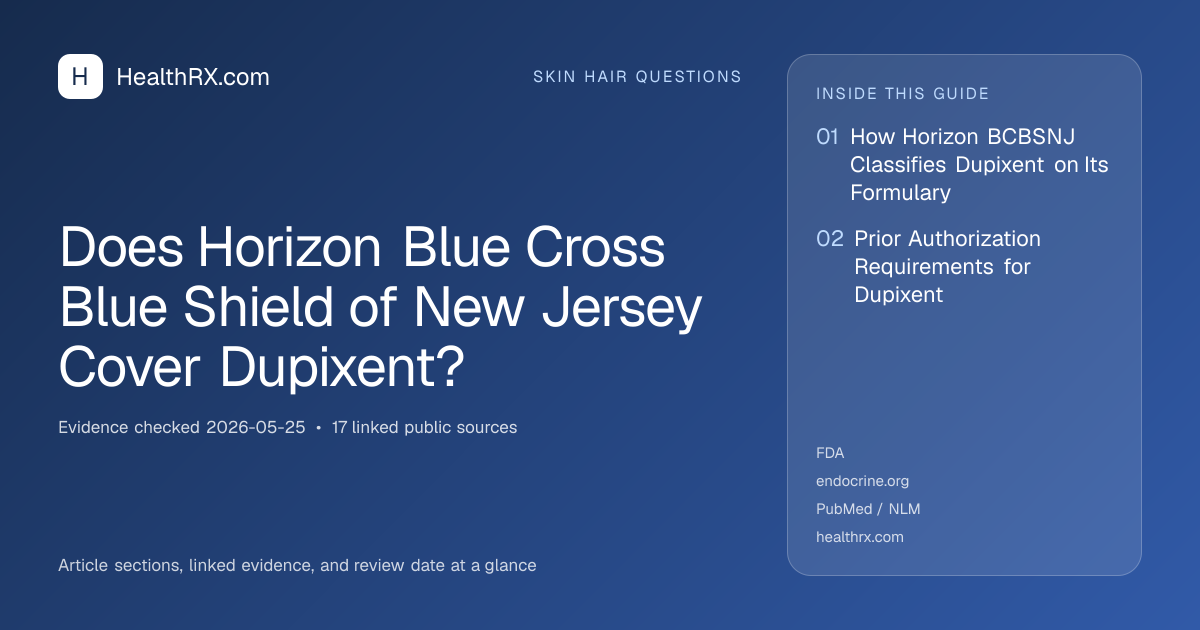 Evidence overview for Does Horizon Blue Cross Blue Shield of New Jersey Cover Dupixent?