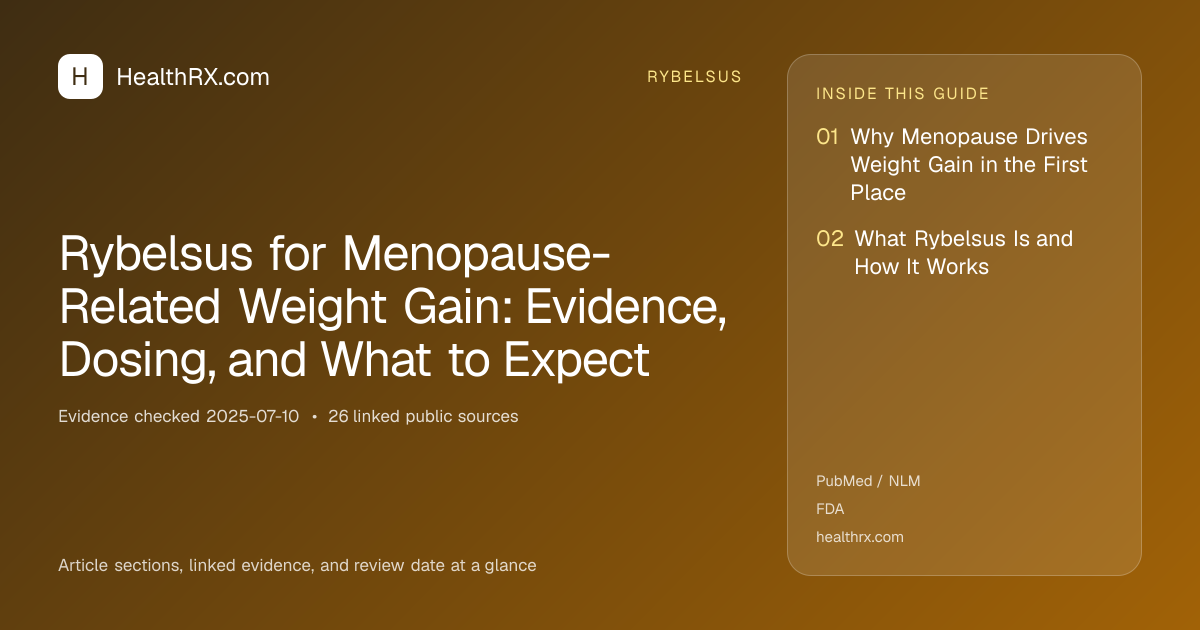 Evidence overview for Rybelsus for Menopause-Related Weight Gain: Evidence, Dosing, and What to Expect