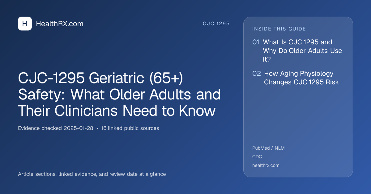 Evidence overview for CJC-1295 Geriatric (65+) Safety: What Older Adults and Their Clinicians Need to Know