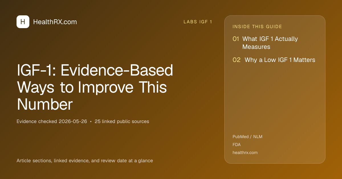 Evidence overview for IGF-1: Evidence-Based Ways to Improve This Number