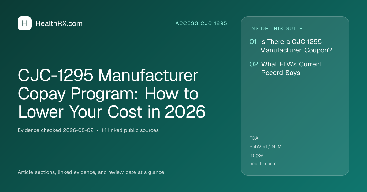 Evidence overview for CJC-1295 Manufacturer Copay Program: How to Lower Your Cost in 2026