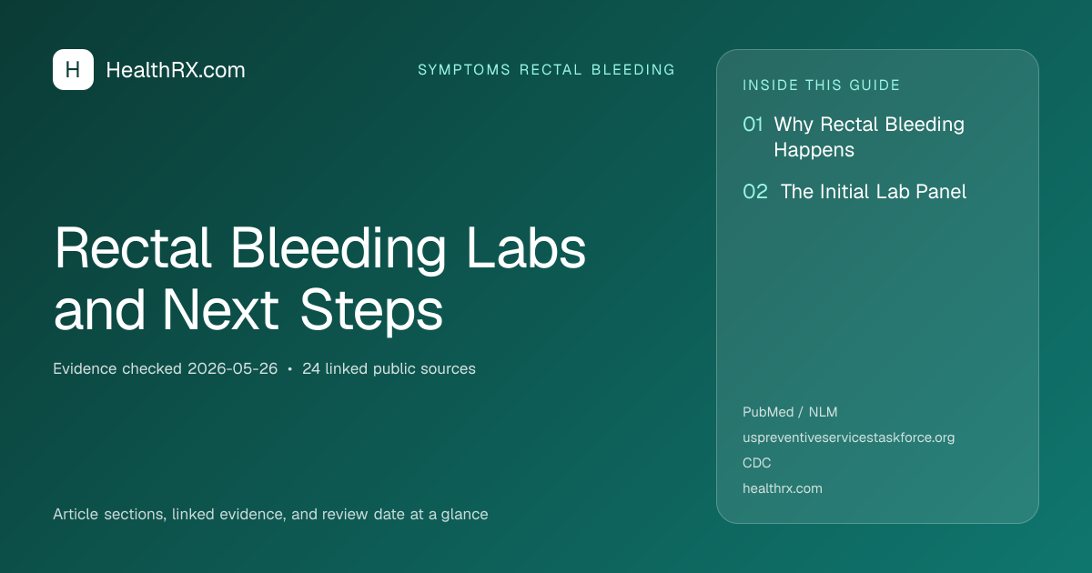 Evidence overview for Rectal Bleeding Labs and Next Steps