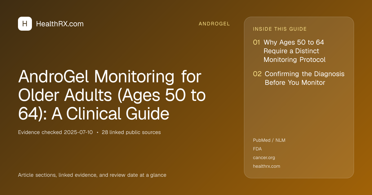 Evidence overview for AndroGel Monitoring for Older Adults (Ages 50 to 64): A Clinical Guide