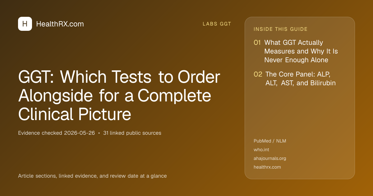Evidence overview for GGT: Which Tests to Order Alongside for a Complete Clinical Picture