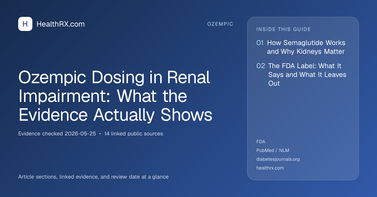Evidence overview for Ozempic Dosing in Renal Impairment: What the Evidence Actually Shows
