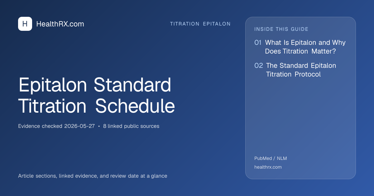 Evidence overview for Epitalon Standard Titration Schedule