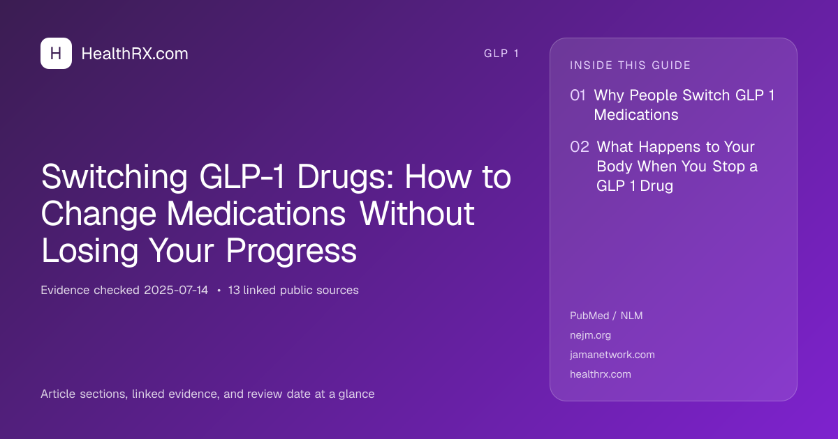 Evidence overview for Switching GLP-1 Drugs: How to Change Medications Without Losing Your Progress
