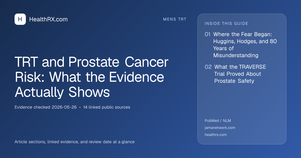 Evidence overview for TRT and Prostate Cancer Risk: What the Evidence Actually Shows