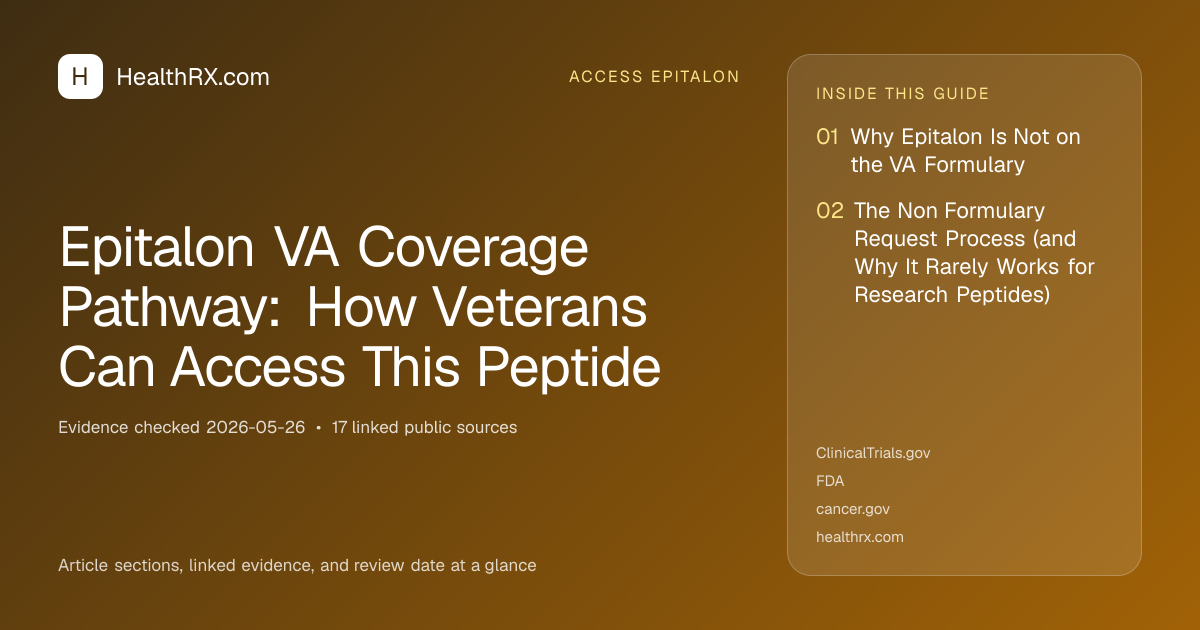 Evidence overview for Epitalon VA Coverage Pathway: How Veterans Can Access This Peptide