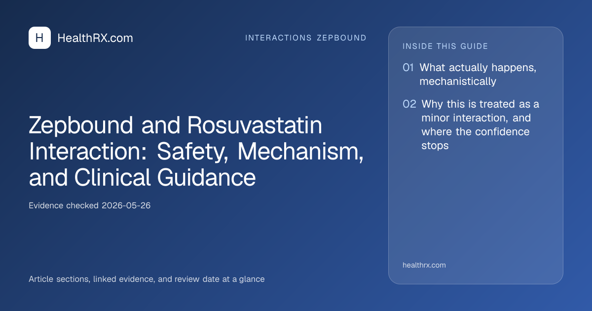 Evidence overview for Zepbound and Rosuvastatin Interaction: Safety, Mechanism, and Clinical Guidance
