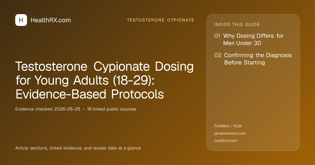 Evidence overview for Testosterone Cypionate Dosing for Young Adults (18-29): Evidence-Based Protocols