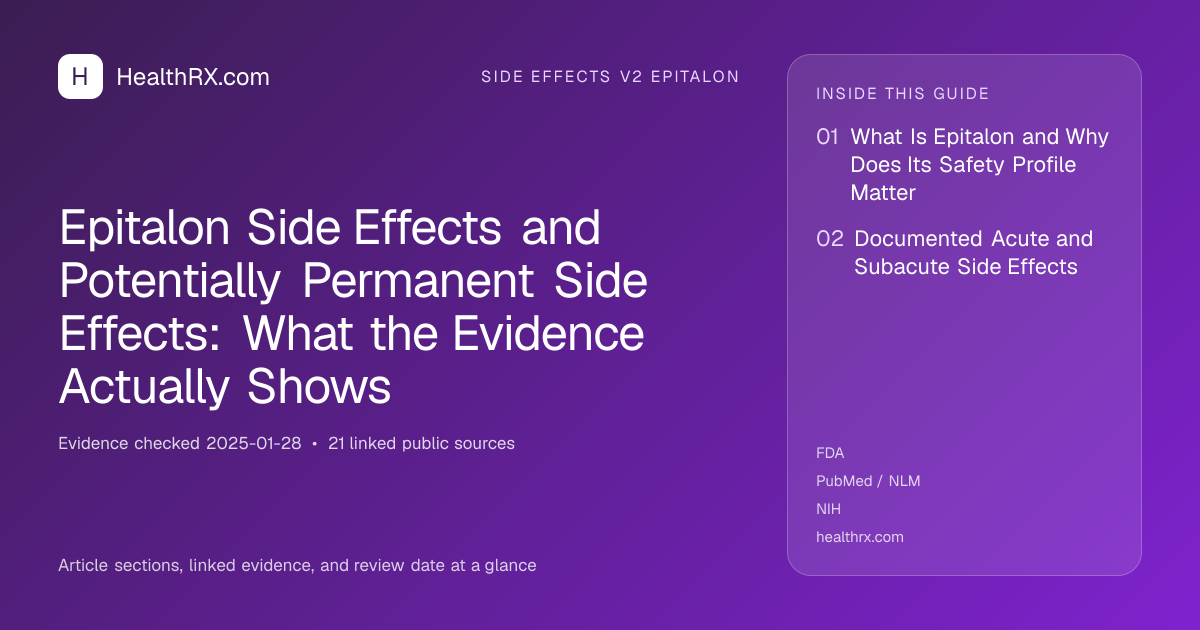 Evidence overview for Epitalon Side Effects and Potentially Permanent Side Effects: What the Evidence Actually Shows