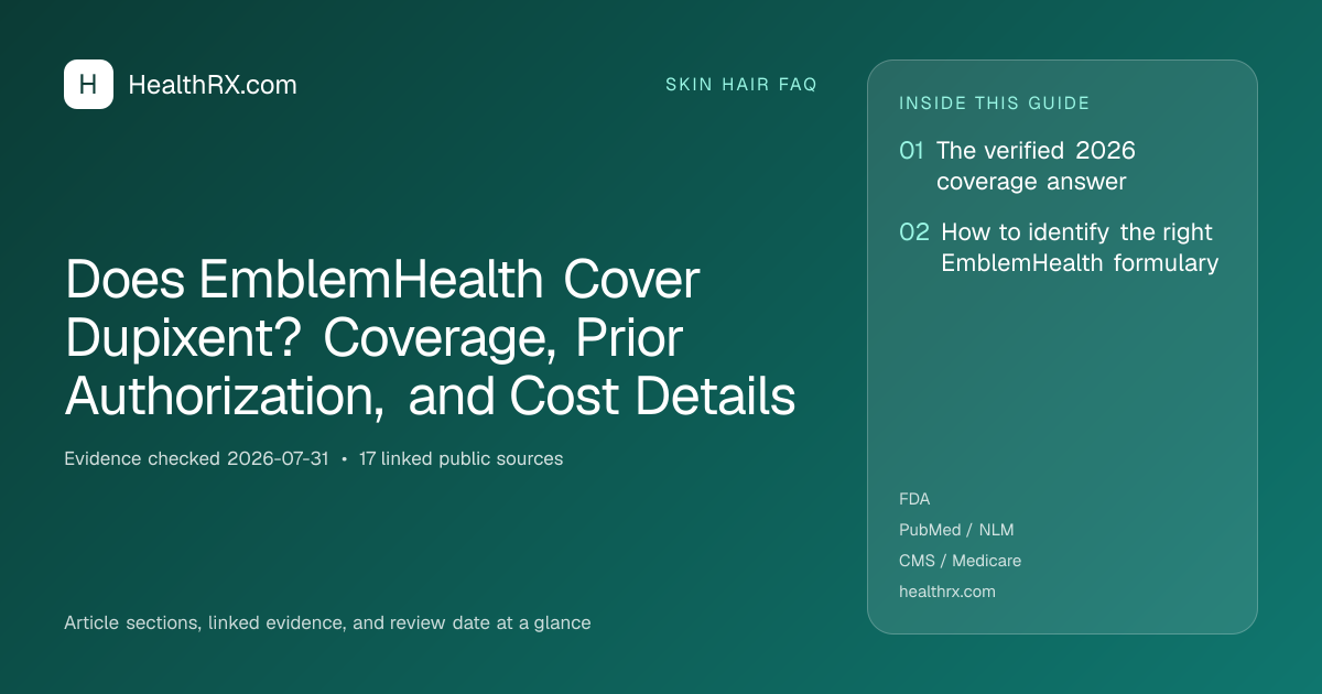 Evidence overview for Does EmblemHealth Cover Dupixent? Coverage, Prior Authorization, and Cost Details