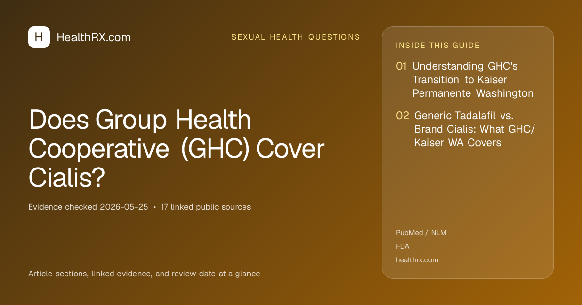 Evidence overview for Does Group Health Cooperative (GHC) Cover Cialis?
